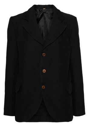 Comme Des Garçons ribbed single-breasted blazer - Black