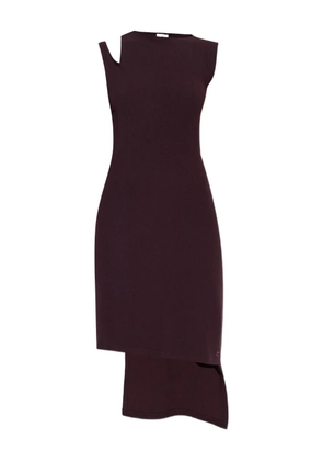 Courrèges Oblique cut-out asymmetric dress - Red
