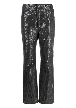 ROTATE BIRGER CHRISTENSEN high-waisted sequin-embellished jeans - Black