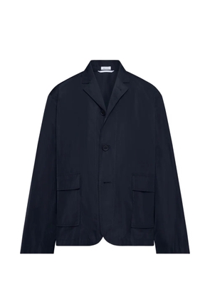Thom Browne logo-print blazer - Blue