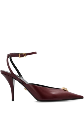 Versace 85mm La Medusa embellished pointed-toe heeled pumps - Red