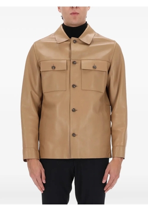 BOSS buttoned pocket shirt jacket - Neutrals
