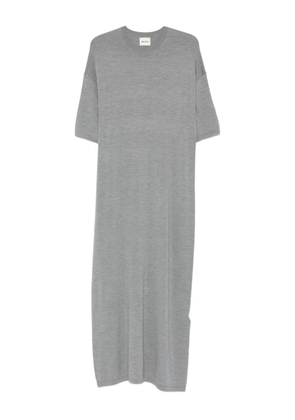 KHAITE short-sleeves midi dress - Grey