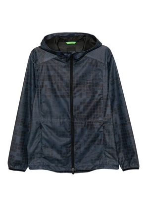 BOSS geometric-print jacket - Blue