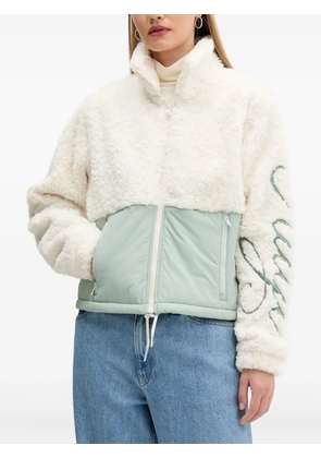 HUGO color-block teddy jacket - White