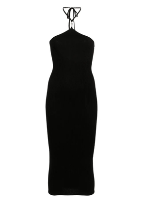 AMIRI logo-plaque midi dress - Black