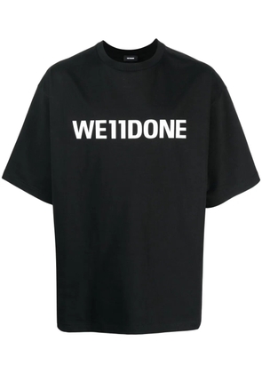 We11done logo-print cotton T-shirt - Black