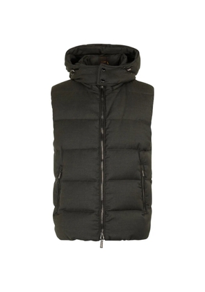 Moorer hooded down gilet - Grey