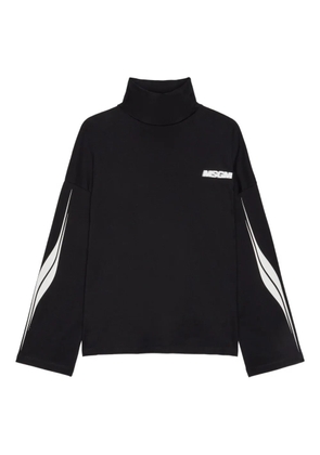 MSGM logo-print turtleneck T-shirt - Black