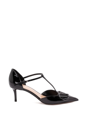 Valentino Garavani logo-detail heeled pumps - Black