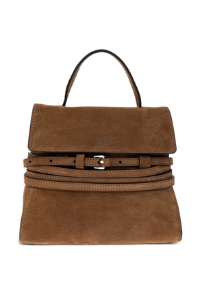 Moschino buckled top-handle tote bag - Brown