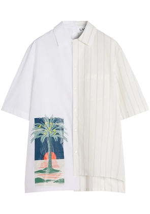 Lanvin panelled shirt - White