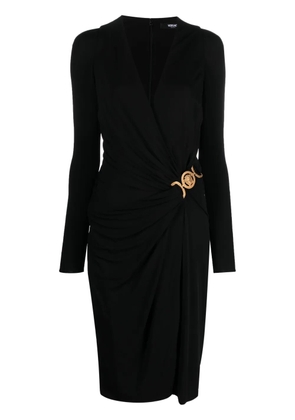 Versace Medusa '95 midi wrap dress - Black