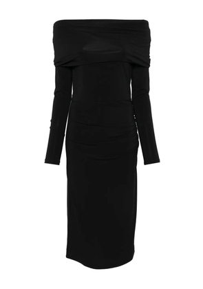 Max Mara off-shoulder draped dress - Black