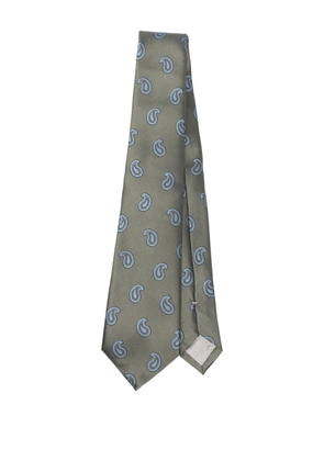 Giorgio Armani paisley-print silk tie - Green