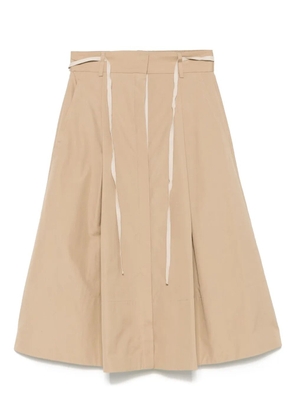 Vince cotton midi skirt - Neutrals