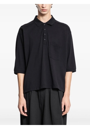 ANCELLM pocket polo shirt - Black