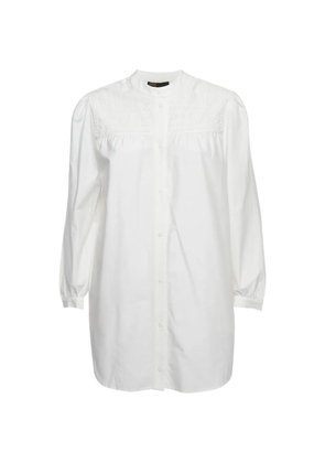 Maje beaded cotton mini dress - White