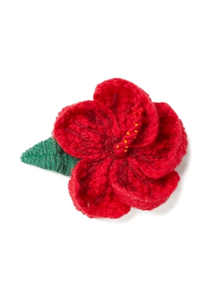 Alanui hibiscus embroidered brooch