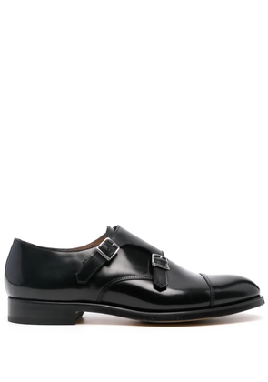 Doucal's leather Monk shoes - Black