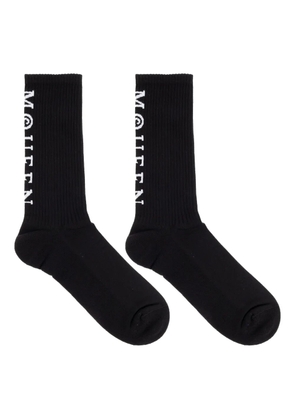 Alexander McQueen logo-embellished ribbed socks - Black