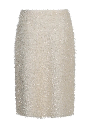 Vince fringed midi skirt - Neutrals