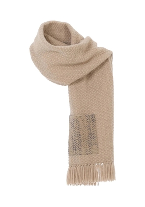 Giorgio Armani fringed-hem scarf - Neutrals