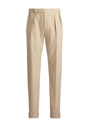 Ralph Lauren Purple Label pleated-front tailored trousers - Neutrals