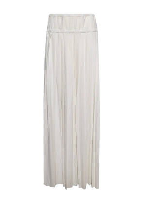 Ferragamo pleated midi skirt - White