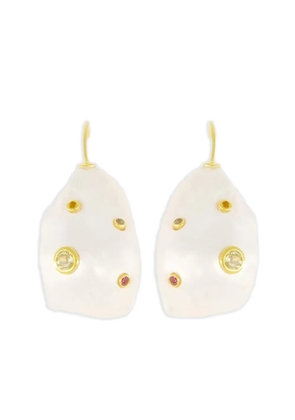 Lizzie Fortunato Eros gemstone earrings - White