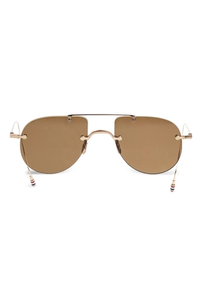 Thom Browne Eyewear geometric-frame sunglasses - Pink