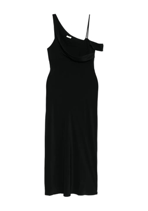 St. Agni draped silk dress - Black