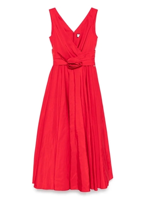 NISSA floral-appliqué maxi dress - Red