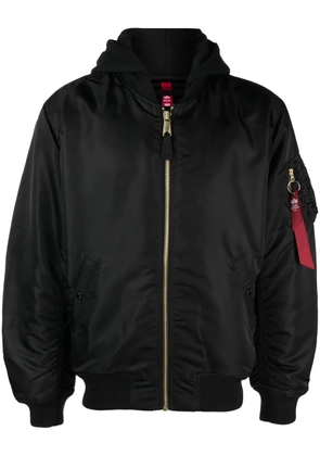 Alpha Industries hooded padded bomber jacket - Black