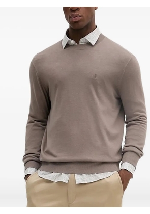 Armani Exchange logo-embroidered crew-neck sweater - Neutrals