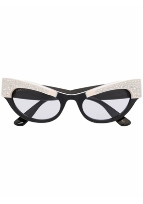Gucci Eyewear crystal-embellished cat-eye sunglasses - Black