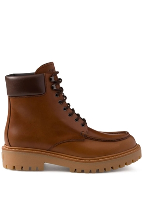 Prada 60mm leather boots - Brown