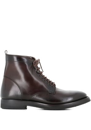 Alberto Fasciani 30mm lace-up leather boots - Brown