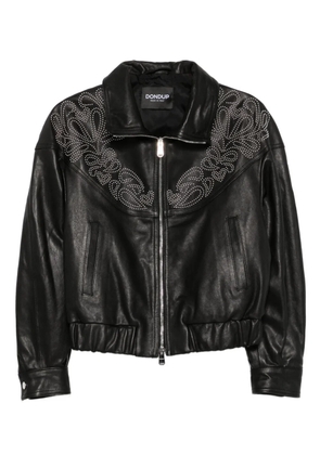 DONDUP embellished leather jacket - Black