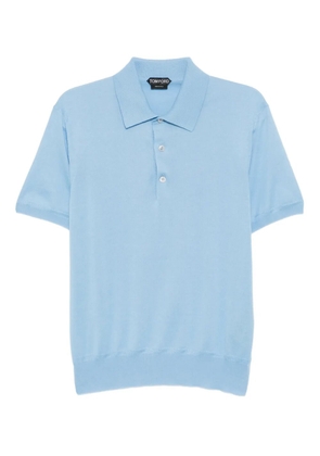 TOM FORD short-sleeves cotton polo shirt - Blue