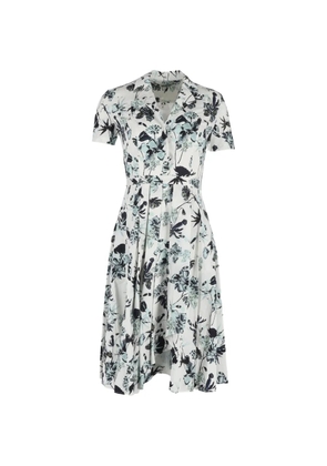 Jason Wu Collection pleated floral-print midi dress - White