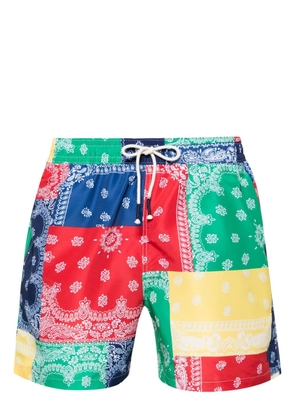 Polo Ralph Lauren bandana-print drawstring swim shorts - Blue