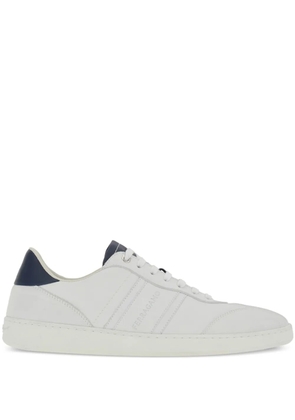 Ferragamo logo-debossed leather sneakers - White
