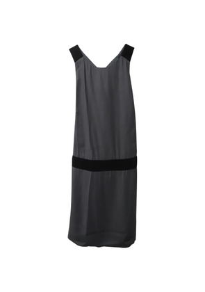 Red Valentino Vintage backless velvet-detail bow-embellishment mini dress - Grey