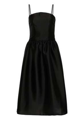 Self-Portrait taffeta midi dress - Black
