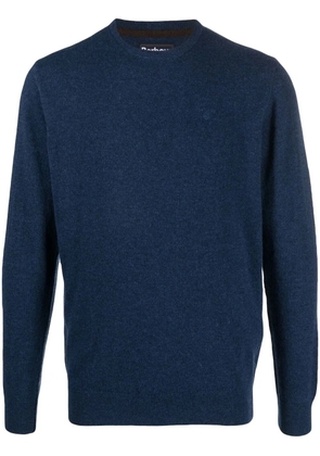 Barbour logo-embroidered wool sweater - Blue