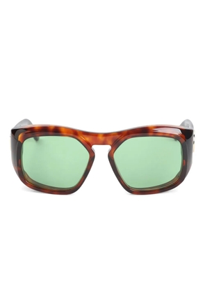 VALENTINO GARAVANI EYEWEAR VLogo geometric-frame sunglasses - Brown