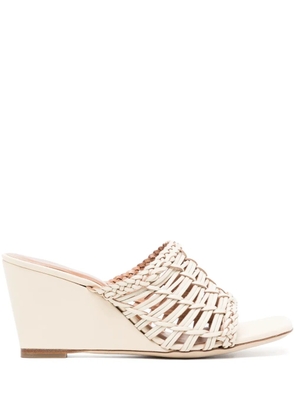 STAUD Blair wonven-design wedge sandals - Neutrals
