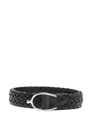 Briglia 1949 interwoven leather belt - Black
