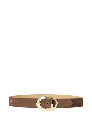B-Low The Belt Odette oval-buckle suede belt - Brown